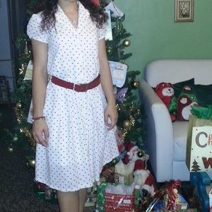 Red dots dress